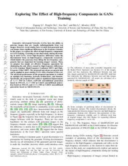 Exploring The Effect of High-frequency Components in GANs Training