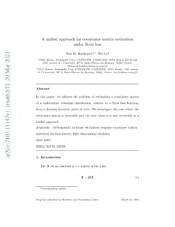 A unified approach for covariance matrix estimation under Stein loss