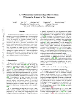 Low Dimensional Landscape Hypothesis is True: DNNs can be Trained in
  Tiny Subspaces