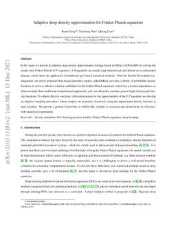Adaptive deep density approximation for Fokker-Planck equations