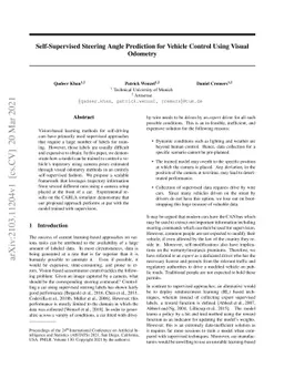 Self-Supervised Steering Angle Prediction for Vehicle Control Using
  Visual Odometry