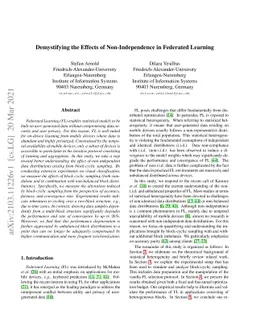 Demystifying the Effects of Non-Independence in Federated Learning