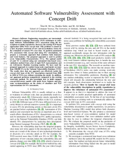 Automated Software Vulnerability Assessment with Concept Drift