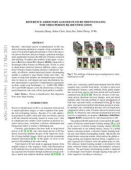 Reference-Aided Part-Aligned Feature Disentangling for Video Person
  Re-Identification