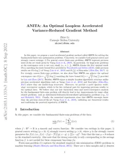 ANITA: An Optimal Loopless Accelerated Variance-Reduced Gradient Method