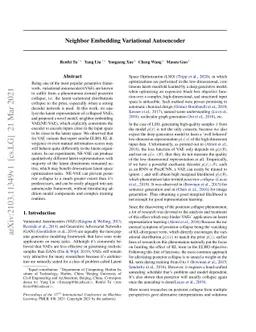 Neighbor Embedding Variational Autoencoder