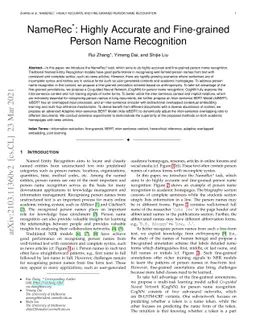 NameRec*: Highly Accurate and Fine-grained Person Name Recognition