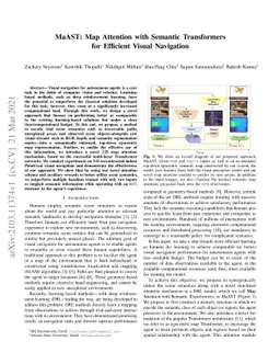 MaAST: Map Attention with Semantic Transformersfor Efficient Visual
  Navigation