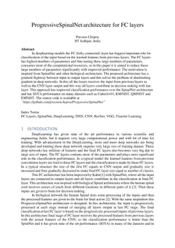 ProgressiveSpinalNet architecture for FC layers