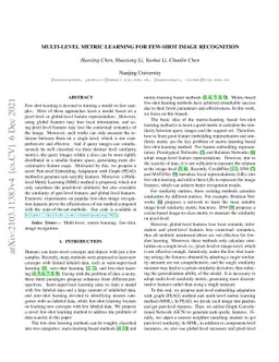 Multi-level Metric Learning for Few-shot Image Recognition