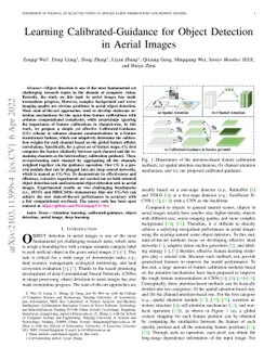 Learning Calibrated-Guidance for Object Detection in Aerial Images