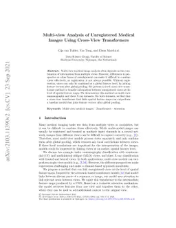 Multi-view analysis of unregistered medical images using cross-view
  transformers