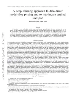 A deep learning approach to data-driven model-free pricing and to
  martingale optimal transport