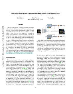 Learning Multi-Scene Absolute Pose Regression with Transformers