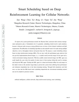 Smart Scheduling based on Deep Reinforcement Learning for Cellular
  Networks