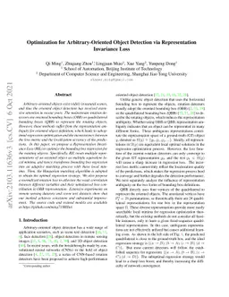 Optimization for Arbitrary-Oriented Object Detection via Representation
  Invariance Loss