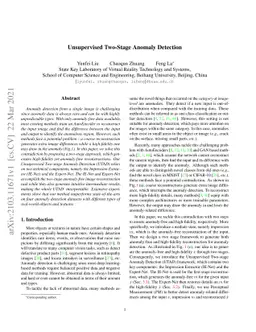 Unsupervised Two-Stage Anomaly Detection
