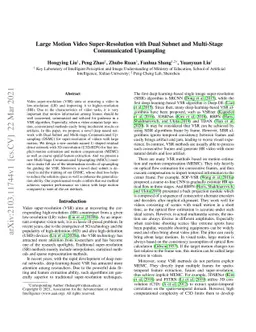 Large Motion Video Super-Resolution with Dual Subnet and Multi-Stage
  Communicated Upsampling