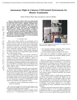 Autonomous Flight in Unknown GNSS-denied Environments for Disaster
  Examination