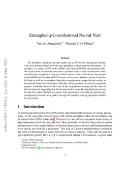 Entangled q-Convolutional Neural Nets