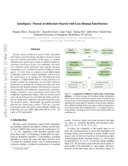 AutoSpace: Neural Architecture Search with Less Human Interference