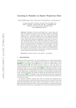 Learning to Simulate on Sparse Trajectory Data