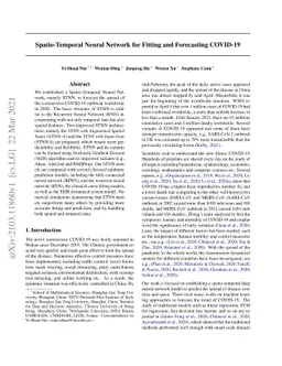 Spatio-Temporal Neural Network for Fitting and Forecasting COVID-19