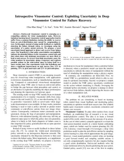 Introspective Visuomotor Control: Exploiting Uncertainty in Deep
  Visuomotor Control for Failure Recovery