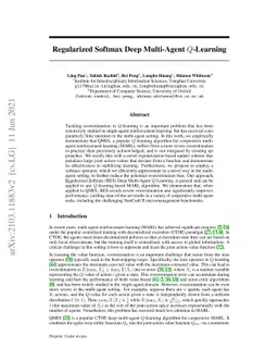 Regularized Softmax Deep Multi-Agent $Q$-Learning