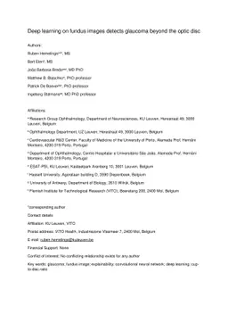Deep learning on fundus images detects glaucoma beyond the optic disc