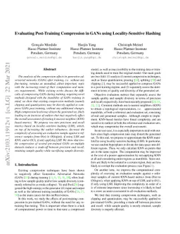 Evaluating Post-Training Compression in GANs using Locality-Sensitive
  Hashing