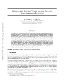 Regularized Optimal Transport for Dynamic Semi-supervised Learning