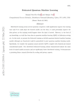 Federated Quantum Machine Learning