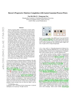Raven's Progressive Matrices Completion with Latent Gaussian Process
  Priors