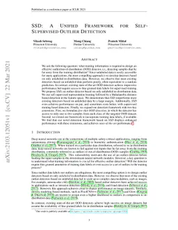 SSD: A Unified Framework for Self-Supervised Outlier Detection