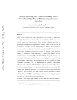 Transfer Learning with Ensembles of Deep Neural Networks for Skin Cancer
  Detection in Imbalanced Data Sets