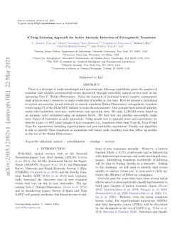 A Deep Learning Approach for Active Anomaly Detection of Extragalactic
  Transients