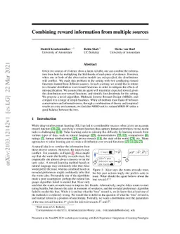 Combining Reward Information from Multiple Sources