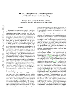 ZS-IL: Looking Back on Learned Experiences For Zero-Shot Incremental
  Learning