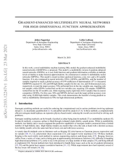 Gradient-enhanced multifidelity neural networks for high-dimensional
  function approximation