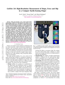 GelSlim3.0: High-Resolution Measurement of Shape, Force and Slip in a
  Compact Tactile-Sensing Finger