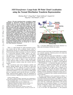 NDT-Transformer: Large-Scale 3D Point Cloud Localisation using the
  Normal Distribution Transform Representation
