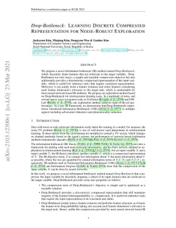 Drop-Bottleneck: Learning Discrete Compressed Representation for
  Noise-Robust Exploration
