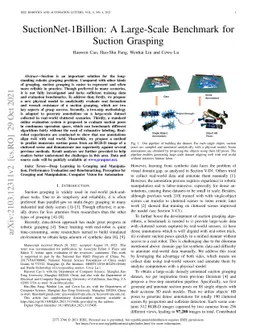 SuctionNet-1Billion: A Large-Scale Benchmark for Suction Grasping
