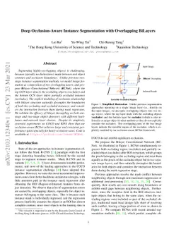 Deep Occlusion-Aware Instance Segmentation with Overlapping BiLayers