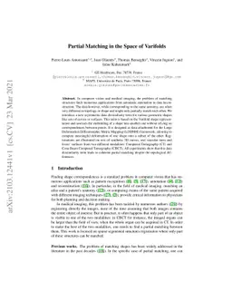 Partial Matching in the Space of Varifolds