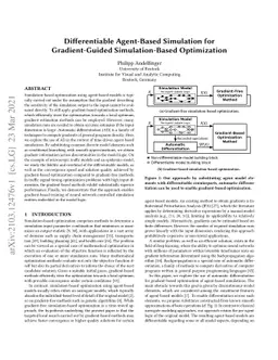 Differentiable Agent-Based Simulation for Gradient-Guided
  Simulation-Based Optimization