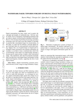 Watermark Faker: Towards Forgery of Digital Image Watermarking