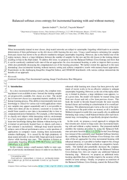 Balanced softmax cross-entropy for incremental learning with and without
  memory