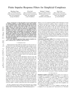Finite Impulse Response Filters for Simplicial Complexes